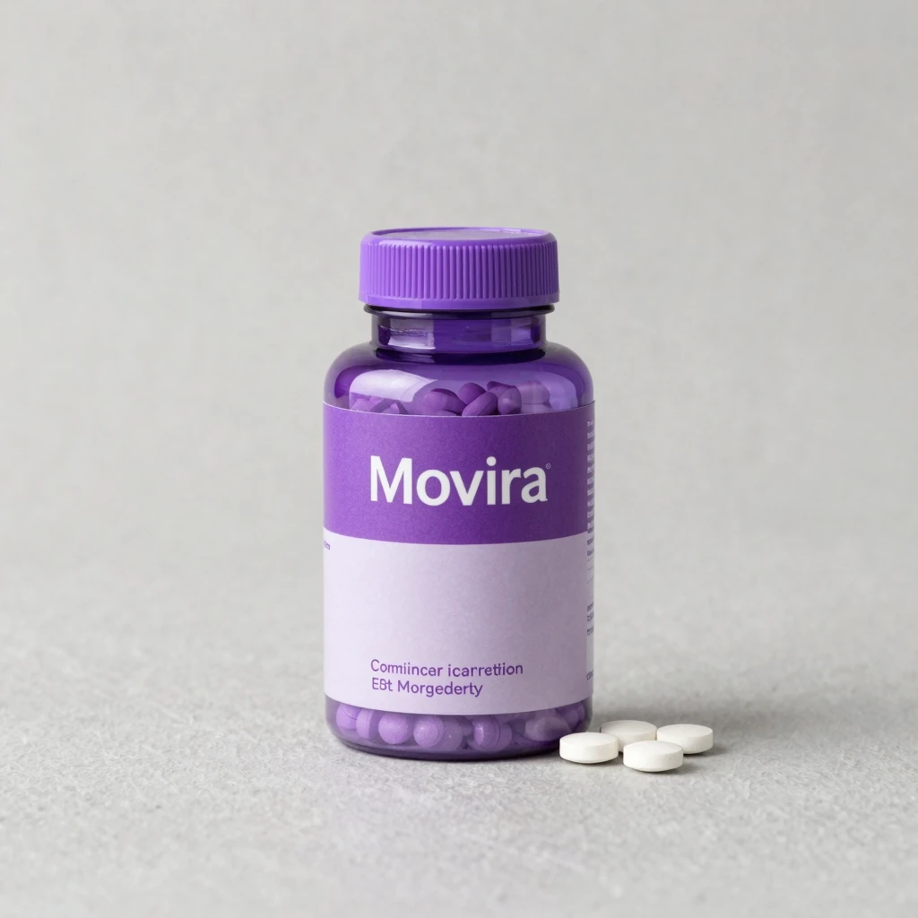 Movira daily blend supplement bottle with vibrant label accents